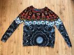 Kleurrijk tuniek truitje blauw bruin maat 42/44 desigual, Overige kleuren, Maat 42/44 (L), Ophalen of Verzenden, Zo goed als nieuw