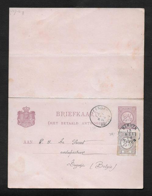 Briefkaart 34 Zegel 2½ cent met Betaald Antwoord. Lees Info., Postzegels en Munten, Brieven en Enveloppen | Nederland, Briefkaart