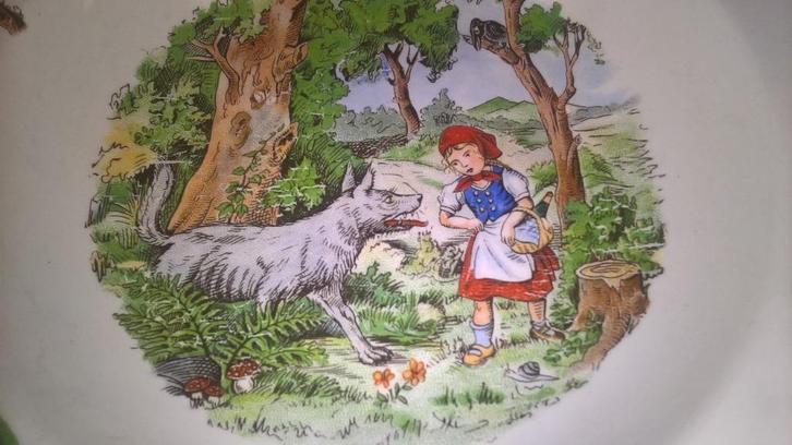 Bestek bord Roodkapje Gebr Grimm Sphinx G. Jensen Gero, Antiek en Kunst, Antiek | Bestek, Verzenden