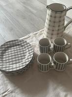 Bastion Servies - Gekleurd Ruitpatroon, Huis en Inrichting, Keuken | Servies, Ophalen of Verzenden, Zo goed als nieuw, Overige stijlen