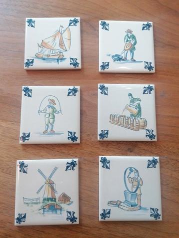 KLM Tegeltjes / Onderzetters - Delfts Blauw Stijl beschikbaar voor biedingen
