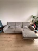 Grijze Hoekbank - 4+ Personen, Huis en Inrichting, Ophalen, Gebruikt, Hoekbank, 75 tot 100 cm