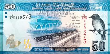 50 Rupees Sri Lanka 2022 Bankbiljet UNC #SR2d beschikbaar voor biedingen