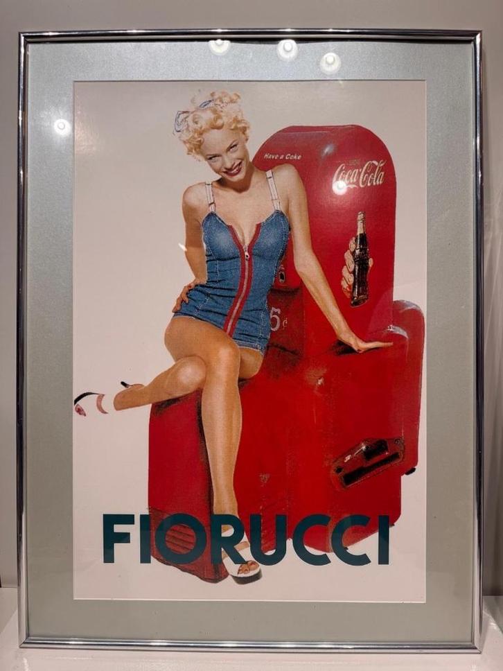 Original Fiorucci - Coca Cola Poster | incl. frame, Verzamelen, Posters, Zo goed als nieuw, Reclame, A1 t/m A3, Rechthoekig Staand