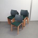 Set van 9 stuks Gispen Casala stoelen met groene stof