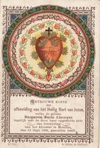 Oud devotieprentje H. Hart van Jezus met 33 begroetingen, Ophalen of Verzenden, Gebruikt, Boek, Christendom | Katholiek