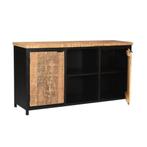 Dressoir 2 deurs front blank mango zwart metaal ACTIE PRIJS, Huis en Inrichting, Kasten | Ladekasten, 150 tot 200 cm, Nieuw, Ophalen of Verzenden