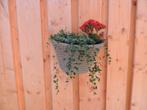 Mooie rattan Planten-/Bloemenbak hangers div. kleuren, Ophalen, Kunststof, Minder dan 30 cm, Zo goed als nieuw