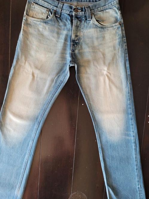 LICHTGEBLEEKTE NUDIE AVERAGE JOE STRAIGHT JEANS SIZE 33/34!!, Kleding | Heren, Spijkerbroeken en Jeans, Zo goed als nieuw, W33 - W34 (confectie 48/50)