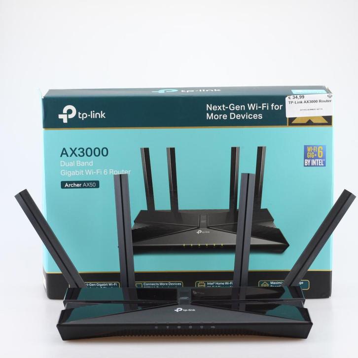 TP-Link AX3000 WiFi Router, Computers en Software, Netwerk switches, Zo goed als nieuw