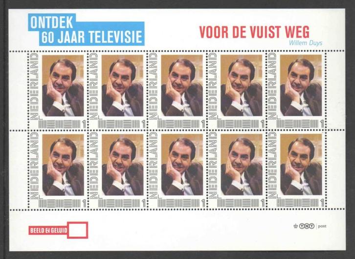Postzegels Ontdek 60 jaar Televisie: Voor de vuist weg, Postzegels en Munten, Postzegels | Nederland, Postfris, Na 1940, Ophalen of Verzenden