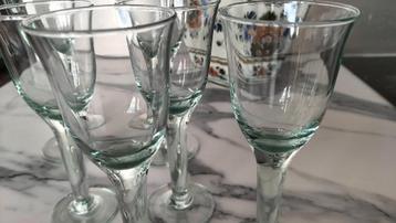Vidreco spaanse vintage glazen port/wijn mooi licht groen beschikbaar voor biedingen
