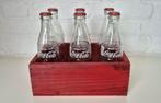 Houten kratje met 6 glazen Coca-Cola flesjes, Verzamelen, Ophalen of Verzenden, Gebruikt, Gebruiksvoorwerp