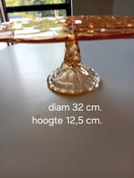 Brocante glazen taartschotel., Ophalen of Verzenden
