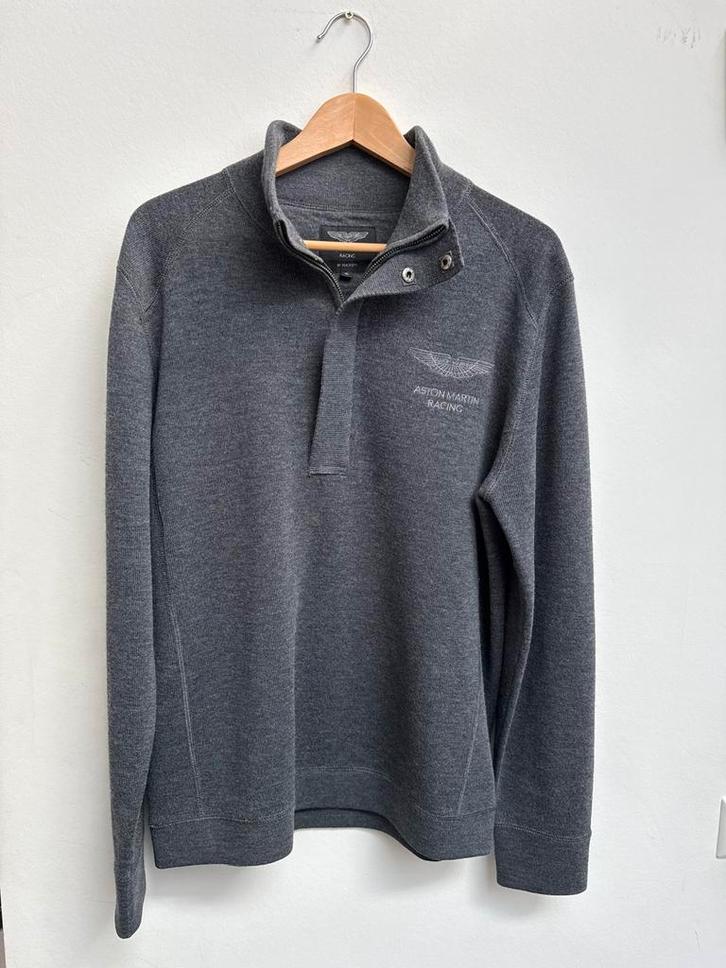 Aston Martin by Hackett 1/4 zip trui – grijs – heren maat XL, Kleding | Heren, Truien en Vesten, Zo goed als nieuw, Maat 56/58 (XL)