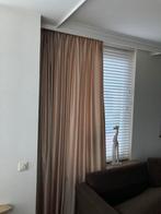 4 Overgordijnen 245cm, Dubbele Plooi, Beige/Rosé, Huis en Inrichting, Ophalen, 100 tot 150 cm, 200 cm of meer, Beige