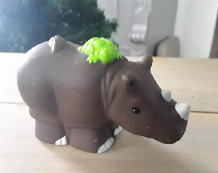 Fisher price - little people neushoorn, Kinderen en Baby's, Speelgoed | Fisher-Price, Gebruikt, Ophalen of Verzenden