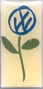 Volkswagen bloem pin, Verzamelen, Speldjes, Pins en Buttons, Verzenden, Nieuw, Transport, Speldje of Pin