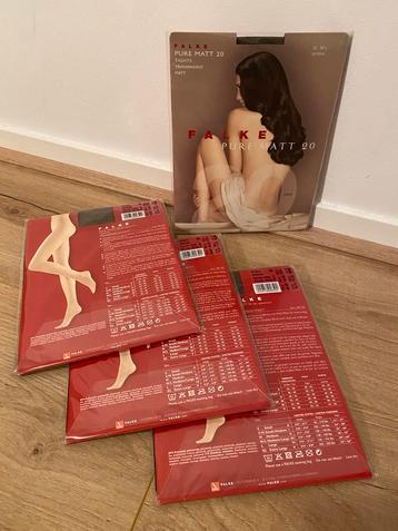 Nieuw! Falke Panty’s Pure Matt 20 denier 4 stuks maat M/L beschikbaar voor biedingen