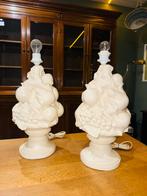 Set van twee stenen fruit lampen Italiaanse stijl, Huis en Inrichting, Lampen | Tafellampen, Ophalen, A, A, A