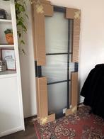 Industriële zwarte binnendeur met glas Skantrae SSL, Ophalen, 80 tot 100 cm, Binnendeur, Nieuw