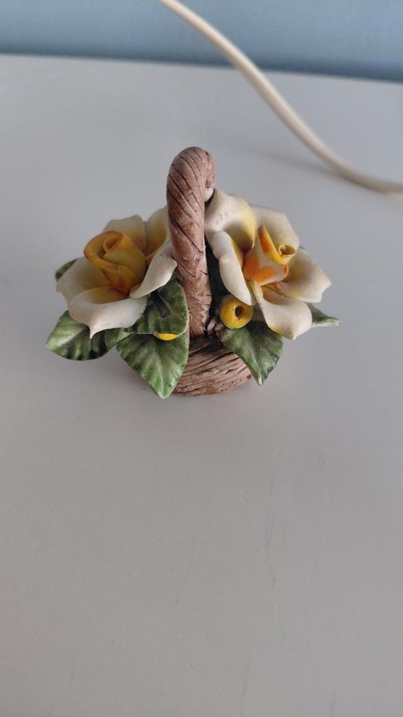 Vintage Porseleinen Bloemenmandje, Antiek en Kunst, Antiek | Woonaccessoires, Ophalen of Verzenden