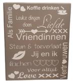 Nieuw! Houten tekstbord voor vriendinnen. 25x30cm, Ophalen of Verzenden, Nieuw