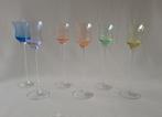 Vintage 6 likeur gekleurde  glazen ., Verzamelen, Glas en Borrelglaasjes, Ophalen of Verzenden, Zo goed als nieuw, Overige typen
