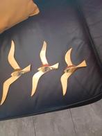Vintage zet van 3 kopperen meeuwen/ vogels mid century, Ophalen of Verzenden