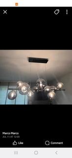 Hanglamp bollen smoke glas merk wofi, Huis en Inrichting, Lampen | Hanglampen, Ophalen, 50 tot 75 cm, Zo goed als nieuw, Bollen ,smoke glas
