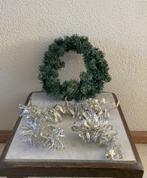 Kerstdecoratie, Kerstkrans, kaarsenring, slingers, tak e.a., Ophalen of Verzenden, Zo goed als nieuw