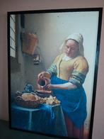 Canvas Melkmeisje met houten lijst, Ophalen, Overige typen, Zo goed als nieuw, 75 cm of meer