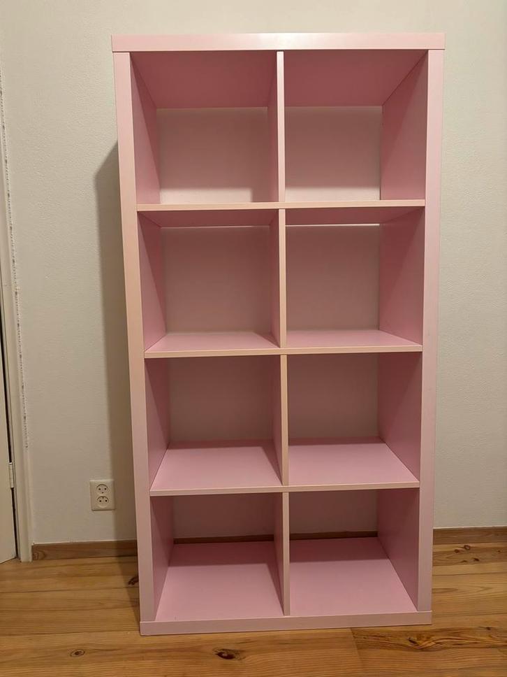 IKEA roze Kallax kast - 8 vakken - Prima staat!, Huis en Inrichting, Kasten | Boekenkasten, Zo goed als nieuw, 50 tot 100 cm, 150 tot 200 cm