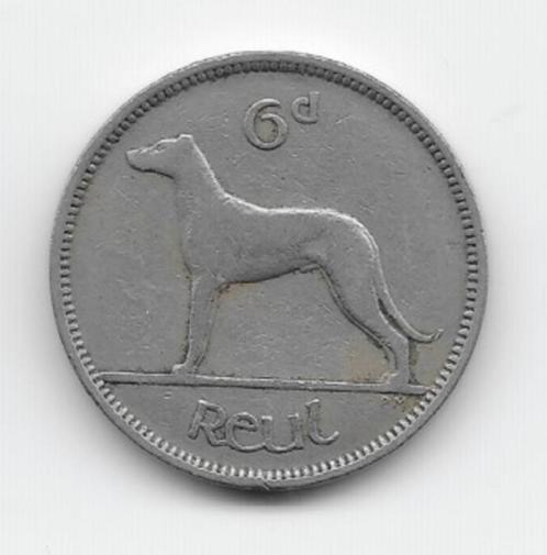 Ierland 6 pence 1946 KM# 13a, Postzegels en Munten, Munten | Europa | Niet-Euromunten, Losse munt, Overige landen, Verzenden