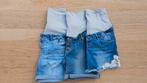 3 korte broeken denim, Ophalen, Gedragen, Blauw, Broek of Spijkerbroek