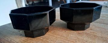 2 vintage jaren '80, 8 hoekig Luminarc Arcoroc schaaltjes beschikbaar voor biedingen