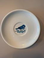 Vintage Schmidt porseleinen bordje blauwe vogel, Ophalen of Verzenden