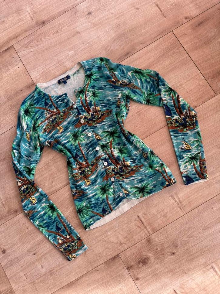 King Louie cardigan maat 36, Kleding | Dames, Truien en Vesten, Zo goed als nieuw, Maat 36 (S), Groen, Ophalen of Verzenden