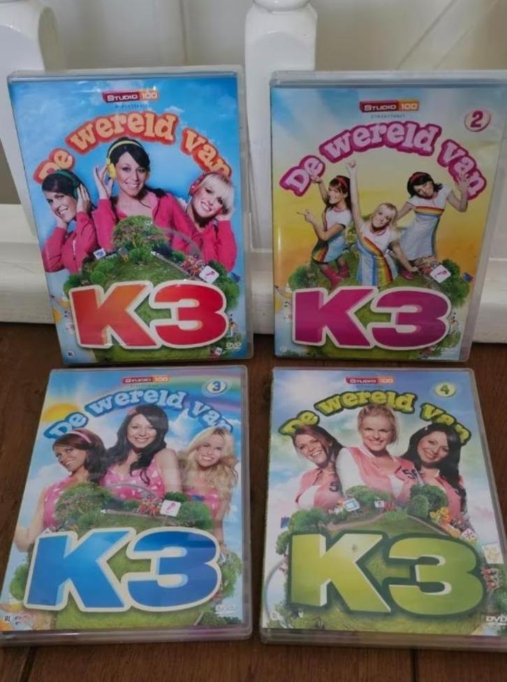 De Wereld van K3- 1 t/m 4- KRASVRIJ!- Ook Verzenden, Cd's en Dvd's, Dvd's | Kinderen en Jeugd, Zo goed als nieuw, Tv fictie, Overige genres