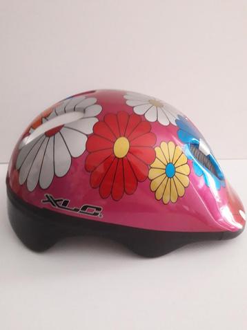 XLC roze fietshelm met bloemen maat 49 - 52 kind | meisje  beschikbaar voor biedingen