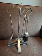 Openhaard set 4 delig chroomkleur., Antiek en Kunst, Ophalen of Verzenden