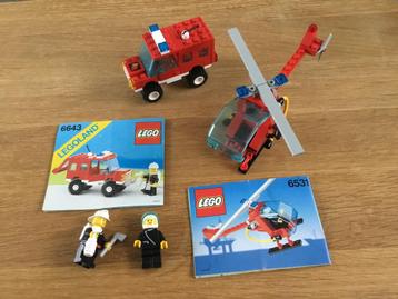 6643 FIRE TRUCK + 6531 FLAME CHASER BRAND als nieuw LEGO