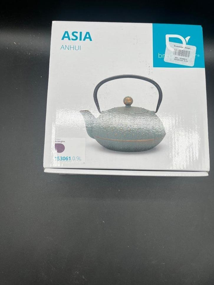 Bredemeijer theepot Anhui0,9L gietijzer aubergine met filter, Huis en Inrichting, Keuken | Keukenbenodigdheden, Nieuw, Verzenden
