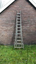 Houten ladder, 2 delig. Opschuifladder., Antiek en Kunst, Ophalen