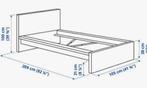Bed 90x200 cm Malm wit, Ophalen, Gebruikt, 90 cm, Eenpersoons