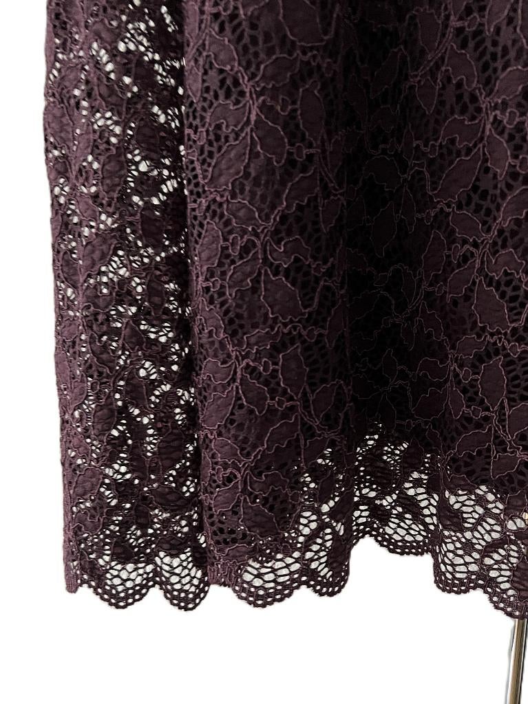 NIEUW KYRA model Winnie top van kant XXL (= 44) aubergine, Kleding | Dames, Verzenden, Maat 42/44 (L), Nieuw, Lange mouw