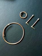 Sieraden Set Ring/Armband/Oorbellen Koper/Zilver, Ophalen of Verzenden, Overige materialen, Overige typen