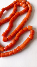 Oud fors snoer Bloedkoralen, Verzenden, Overige materialen, Ketting, Met edelsteen