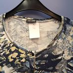 Gerry Weber ongedragen vestje blauw/creme/grijs 42 nr 44433, Gerry weber, Blauw, ., Maat 42/44 (L)