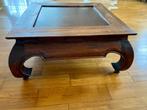 Aziatische opiumtafel van Acaciahout 80 x 80 cm, Huis en Inrichting, Tafels | Salontafels, Ophalen, Vierkant, 50 tot 100 cm, Zo goed als nieuw